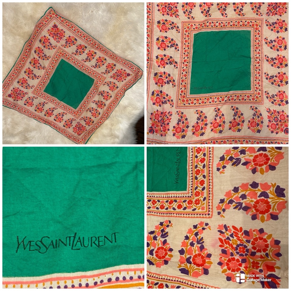Vintage 1960's Yves Saint Laurent Scarf - YSL